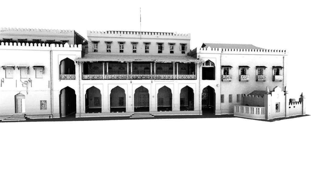 Figure 1: Screenshot of the 3D model of the front façade of the Palace Museum.