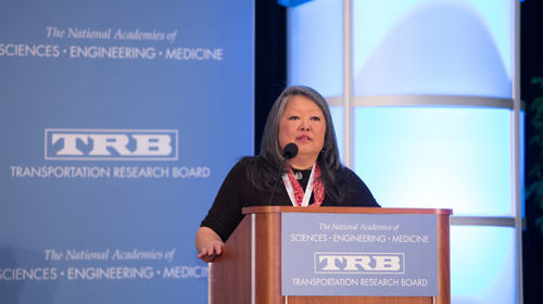 Image of presenter at TRB 2019