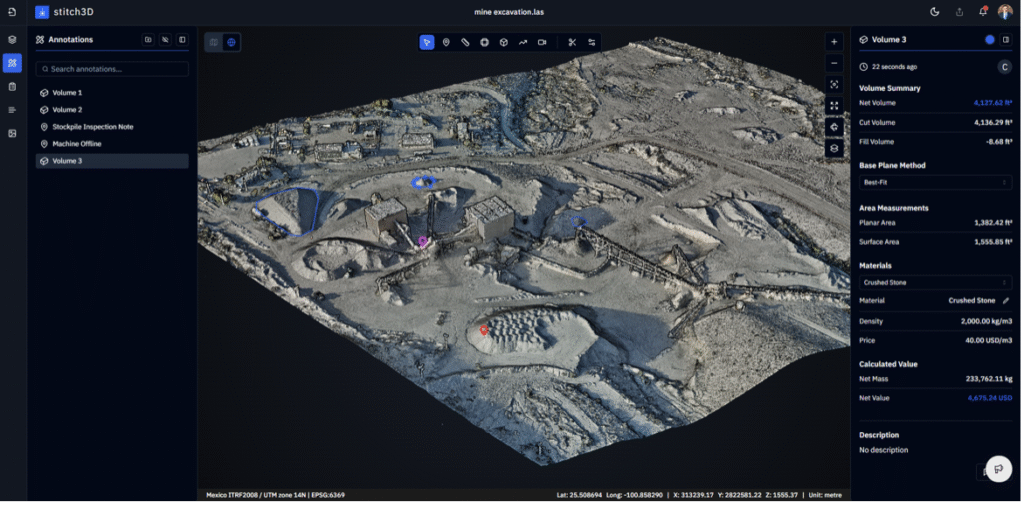 mining stockpile measurement software